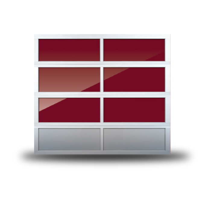 Portón de Aluminio de Vista Completa